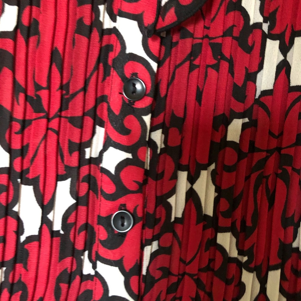 Red Ruffle Button Down Top - image 6